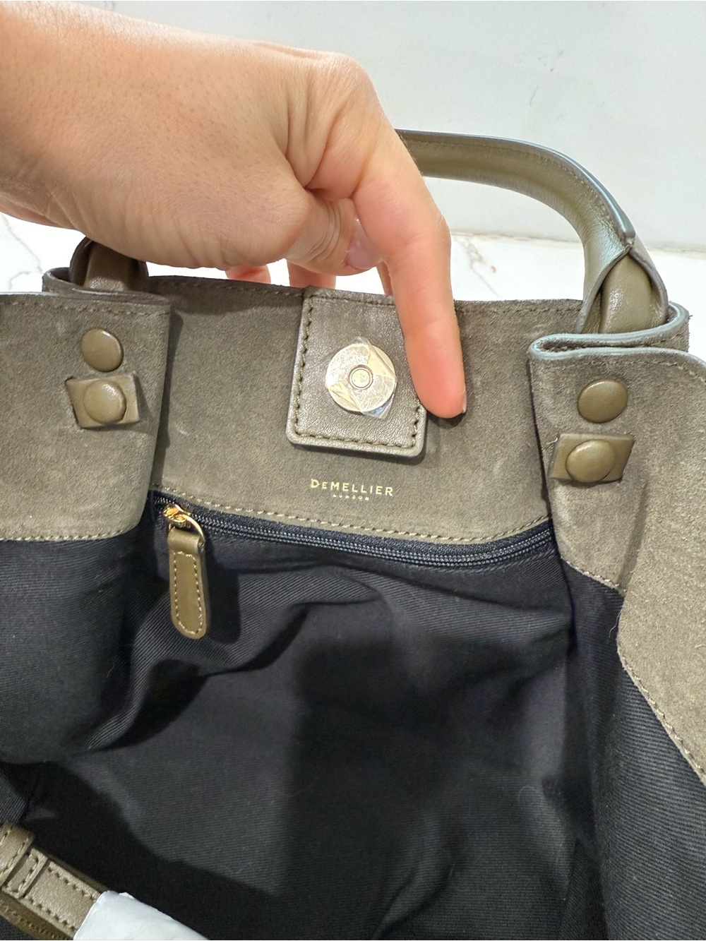 Demelier New York Suede Tote - Picture 4 of 4